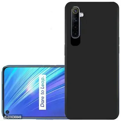 Caseline Back Cover for Realme 6 Black Grip Case Silicon Pack of 1