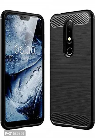 Caseline Back Cover for NOKIA 7.1 2018 Black Grip Case Silicon Pack of 1