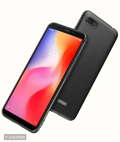 Caseline Back Cover for Mi Redmi 6A Black Grip Case Silicon Pack of 1-thumb0