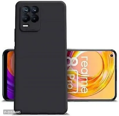 Caseline Back Cover For Realme 8S 5G Realme Narzo 30 5G Realme 8 5G Black Grip Case Silicon Pack Of 1-thumb0