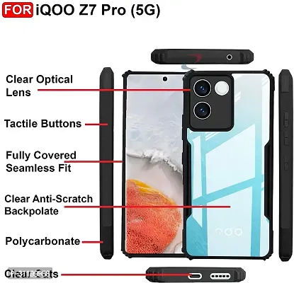 Caseline Back Cover for iQOO Z7 Pro/Vivo T2 Pro 5GIP Black Grip Case Pack of 1-thumb5