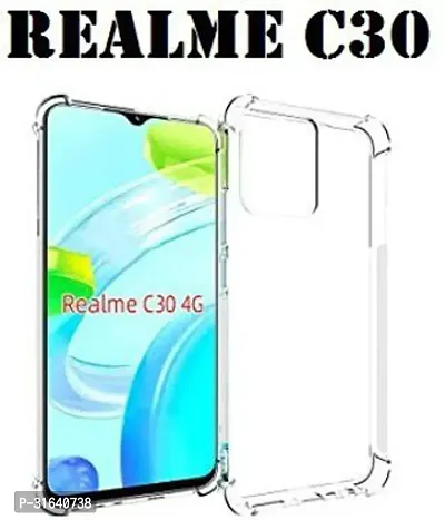 Caseline Back Cover for Realme C30  realme C30 Transparent Grip Case Silicon Pack of 1-thumb0