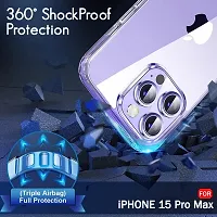 Caseline Back Cover for Apple iPhone 15 Pro Max iPhone 15 Pro MaxTP Transparent Grip Case Pack of 1-thumb3