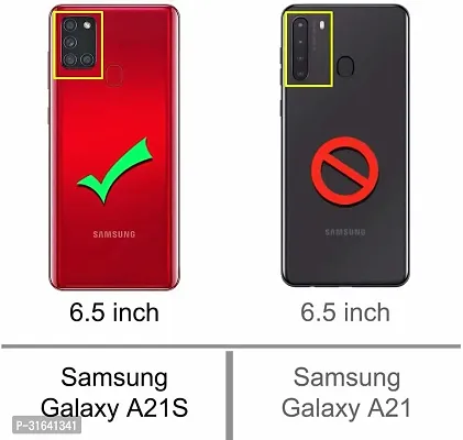 Caseline Back Cover for Samsung Galaxy A21s Transparent Grip Case Pack of 1-thumb3