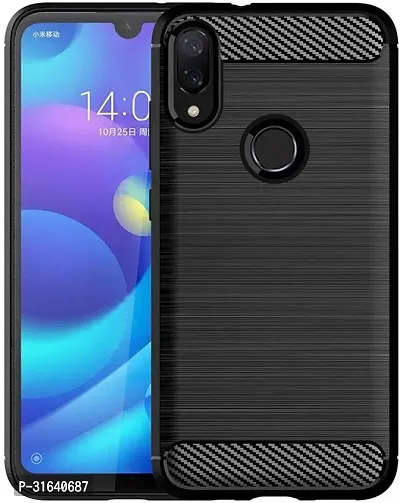 Caseline Back Cover for REDMI NOTE 7 Black Grip Case Pack of 1-thumb0