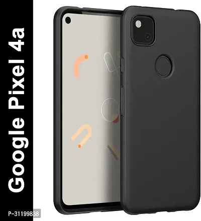 Caseline Back Cover for Google Pixel 4a Black Grip Case Silicon Pack of 1-thumb0