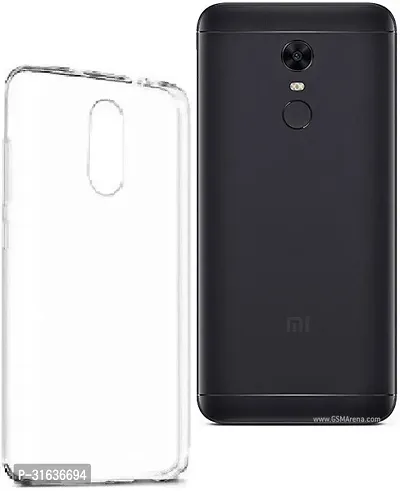 Caseline Back Cover for Mi Redmi Note 5 Transparent Silicon Pack of 1