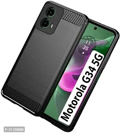 Caseline Back Cover for MOTOROLA g34 5G MOTOROLA g34 MOTO g34 5G MOTO g34 HBRD Black Grip Case Silicon Pack of 1