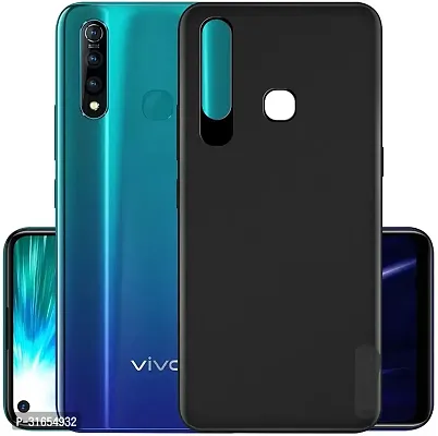 Caseline Back Cover for VIVO Z1 PRO Black Grip Case Silicon Pack of 1-thumb0