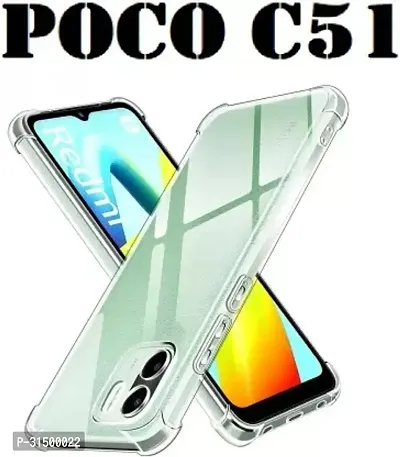 Caseline Back Cover for poco c51 POCO C51 REDMI A1+ REDMI A1 Plus REDMI A2+ REDMI A2 Plus BMTP Transparent Grip Case Pack of 1-thumb0