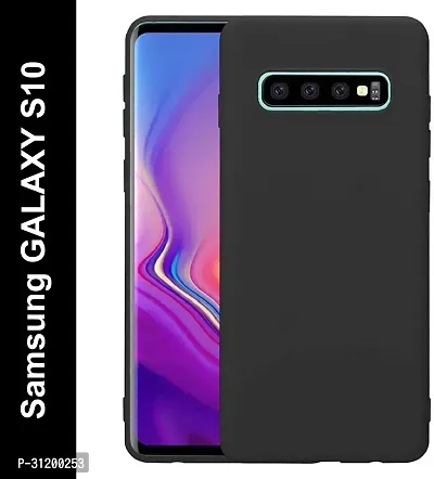 Caseline Back Cover for SAMSUNG GALAXY S10 Black Grip Case Silicon Pack of 1