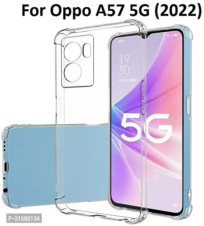 Caseline Back Cover for Oppo A57 5G 2022 Oppo A57 5G Oppo A57 5G 2022 Oppo A57 Transparent Grip Case Silicon Pack of 1-thumb0