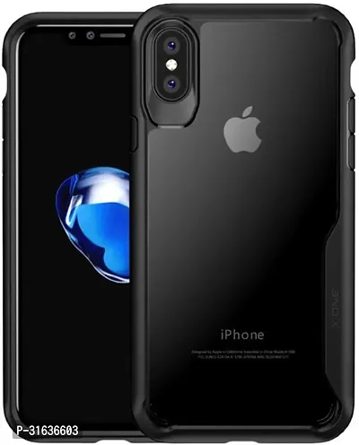 Caseline Back Cover for Apple iPhone X Black Grip Case Pack of 1-thumb0