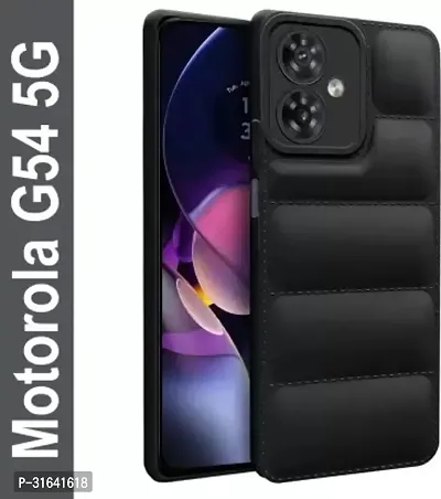 Caseline Back Cover for Motorola g54 Motorola g54 5G Black Grip Case Silicon Pack of 1-thumb0