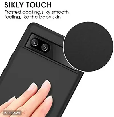 Caseline Back Cover for Google Pixel 6a GOOGLE PIXEL 6A Google Pixel 6a Black Grip Case Silicon Pack of 1-thumb3