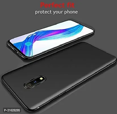 Caseline Back Cover for Realme X Black Shock Proof Silicon Pack of 1-thumb2