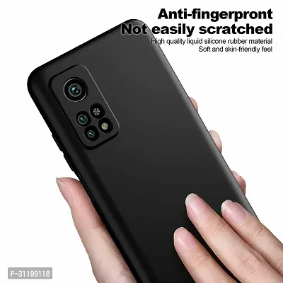 Caseline Back Cover for Mi 10T Mi 10T Pro Redmi 10T Redmi 10T Pro Black Grip Case Silicon Pack of 1-thumb5