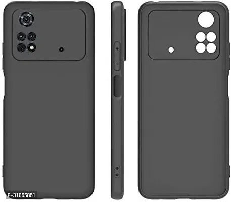 Caseline Back Cover for POCO M4 Pro 4G POCO M4 Pro POCO M4 Pro 4G Black Grip Case Silicon Pack of 1-thumb0