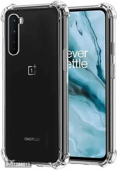 Caseline Back Cover for Oneplus Nord Transparent Grip Case Silicon Pack of 1