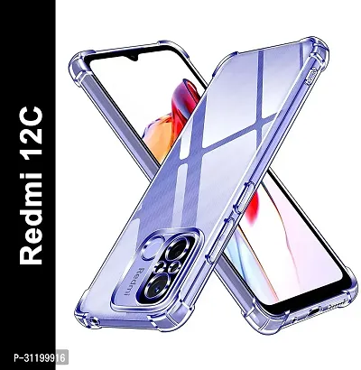 Caseline Back Cover for mi 12CRedmi 12C Transparent Grip Case Pack of 1-thumb0