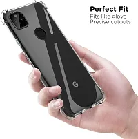 Caseline Back Cover for Google Pixel 5 Transparent Grip Case Pack of 1-thumb1