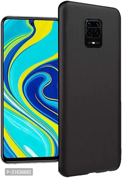 Caseline Back Cover for Redmi Note 9 Pro  Redmi Note 9 Pro Max Black Grip Case Silicon Pack of 1-thumb0