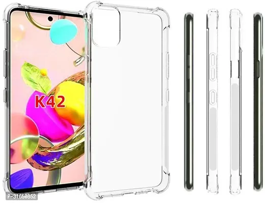 Caseline Back Cover for LG K42 Transparent Grip Case Pack of 1