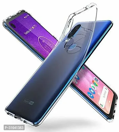 Caseline Back Cover for MOTOROLA ONE VISION Transparent Grip Case Silicon Pack of 1