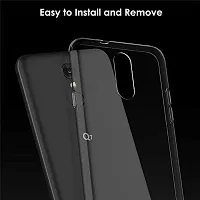 Caseline Back Cover for LGQ7 Transparent Grip Case Silicon Pack of 1-thumb2