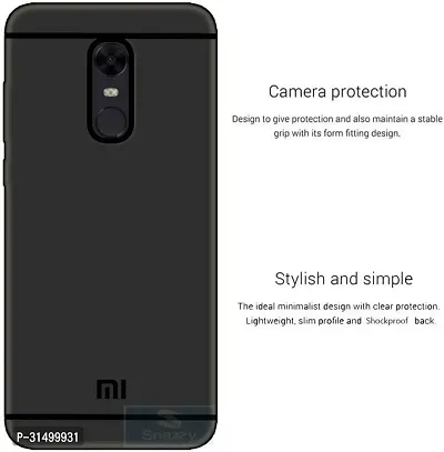 Caseline Back Cover for REDMI NOTE 5 MI NOTE 5 Black Shock Proof Pack of 1-thumb2