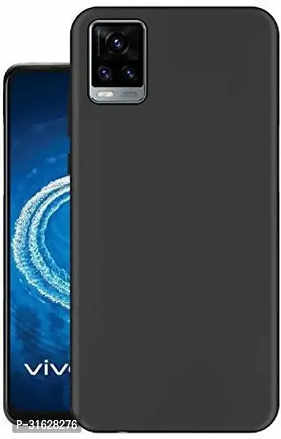 Caseline Back Cover for Vivo V21 Black Grip Case Pack of 1