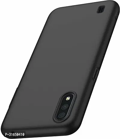 Caseline Back Cover for Samsung Galaxy A01 Black Grip Case Silicon Pack of 1