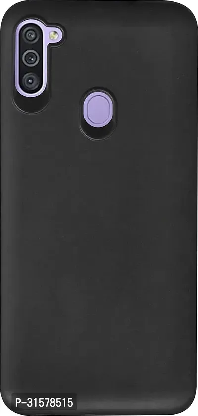 Caseline Back Cover For Samsung Galaxy M11 Black Grip Case Silicon Pack Of 1