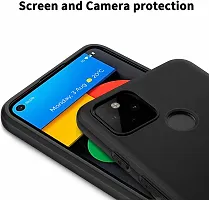 Caseline Back Cover for Google Pixel 5 Black Grip Case Silicon Pack of 1-thumb1