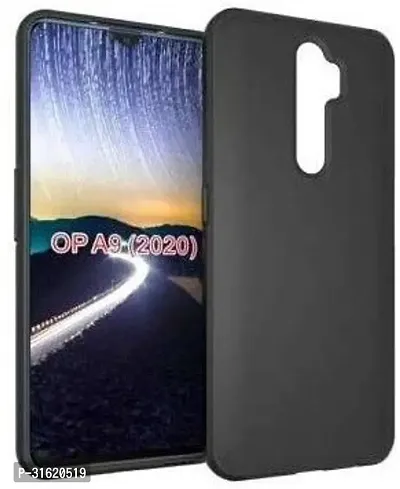 Caseline Back Cover for Oppo A5 2020 Black Silicon Pack of 1