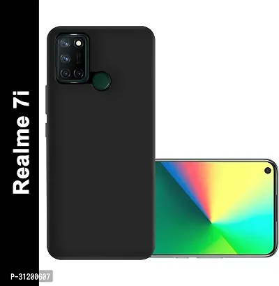 Caseline Back Cover for REALME 7I Black Grip Case Pack of 1