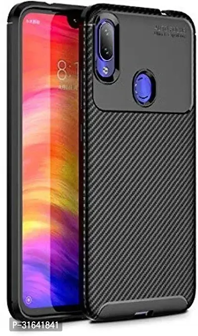 Caseline Back Cover for REDMI NOTE 7 PRO Black Grip Case Silicon Pack of 1-thumb0