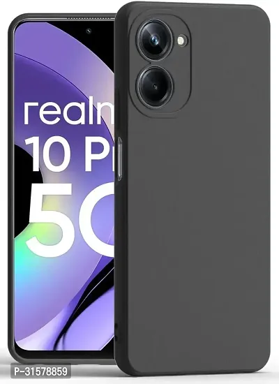 Caseline Back Cover For Realme 10 Pro Realme 10 Pro 5G Realme 10 Pro 5G Black Grip Case Silicon Pack Of 1-thumb0