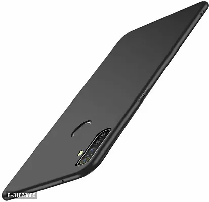 Caseline Back Cover for Realme 5 Realme 5s Realme 5i Black Grip Case Silicon Pack of 1-thumb0