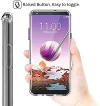 Caseline Back Cover for LG Q Stylus Plus LG Q STYLUS + Transparent Grip Case Pack of 1-thumb1