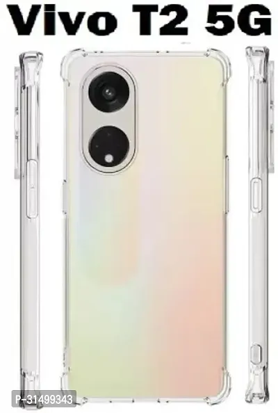 Caseline Back Cover for Vivo T2 Vivo T2 5G Transparent Grip Case Pack of 1