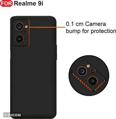 Caseline Back Cover for REALME 9I 5G REALME 9i 5G REALME 9i Black Grip Case Silicon Pack of 1-thumb4