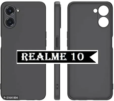 Caseline Back Cover for Realme 10 Realme 10 4G  realme 10 4G realme 10 Black Grip Case Silicon Pack of 1