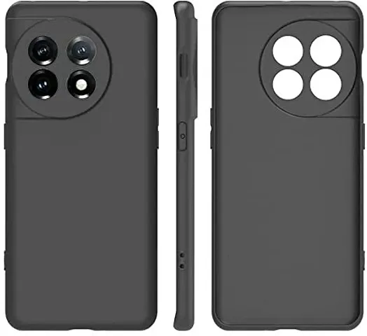 CELZO 4 Sides Full Protection Silicon Back Cover Case for OnePlus 11R / OnePlus 11 Ace 2 - (Black)