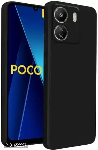 Caseline Back Cover for Poco C65 Redmi 13C 4G CND Black Grip Case Silicon Pack of 1