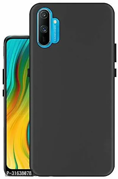 Caseline Back Cover for Realme C3 Black Grip Case Silicon Pack of 1