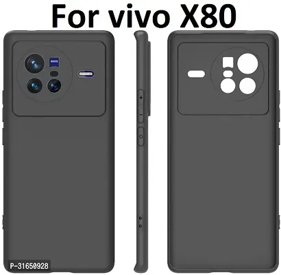 Caseline Back Cover for vivo X80 5G vivo X80 Black Grip Case Silicon Pack of 1-thumb0