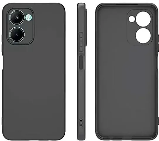 CELZO Silicon Back Cover Case for Realme C33 - Black