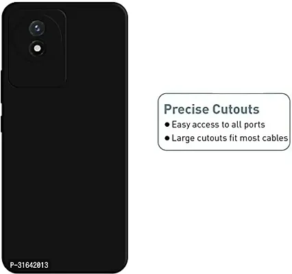 Caseline Back Cover for Vivo Y02 vivo Y02 4G vivo Y02 Black Grip Case Silicon Pack of 1-thumb2