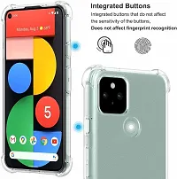 Caseline Back Cover for Google Pixel 5 Transparent Grip Case Pack of 1-thumb2